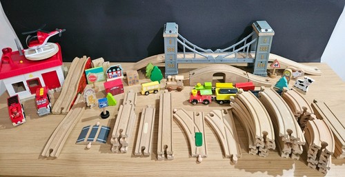 Wooden train set bundle - wooden,