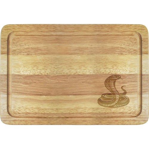 Coiled cobra snake wooden - snake',