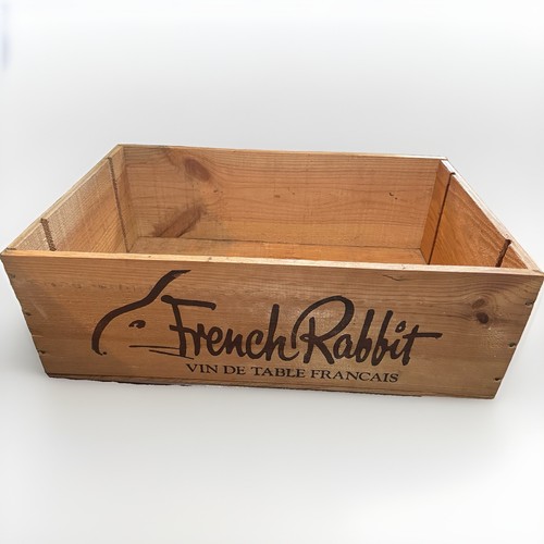 Large wooden wine crate french - wooden,