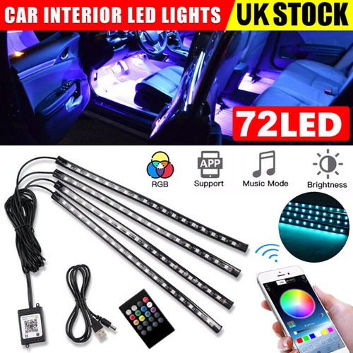 4pcs rgb led under - led, car