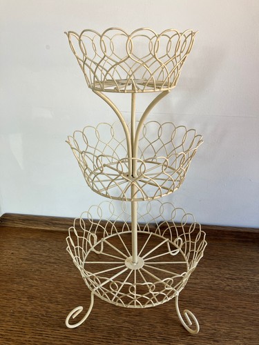 Cream metal shabby chic three - metal,
