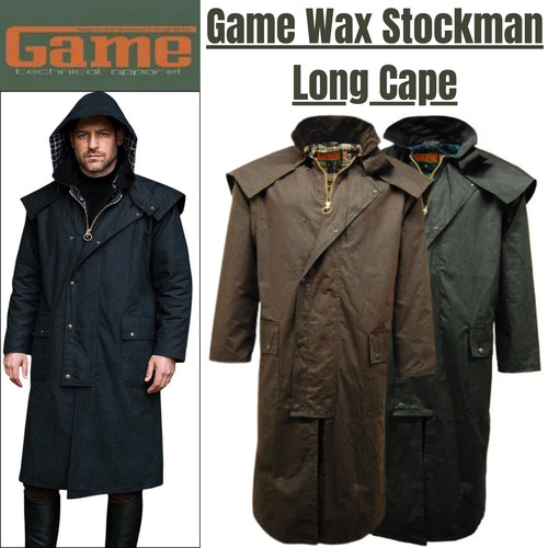 Mens game stockman long cape - game,