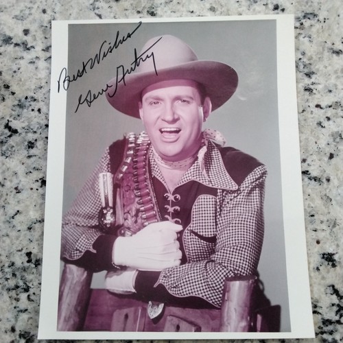 Gene autry signed photo film - gene,