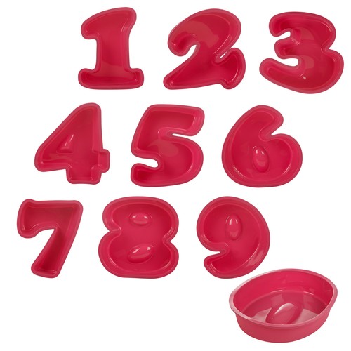 Silicon cake mould numbers 9 - cake,