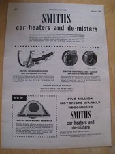 SMITHS CAR HEATERS AND DE-MISTERS MOTOR ACCESSORY DIVISIO 1960 ADVERT A4 FILE 27