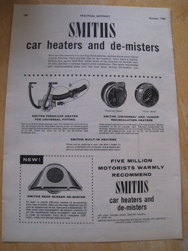 Smiths car heaters and - car,