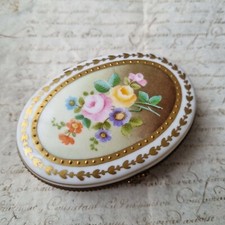 Painted porcelain box signed Aradan Bodet Pasquier jeweler jeweler Angers