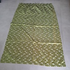 Vintage single green curtain W46" L72" Brocade