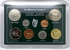 Ireland 2000 Millenium £1 Pound to 1 Penny Last Irish Decimal Coin Set 