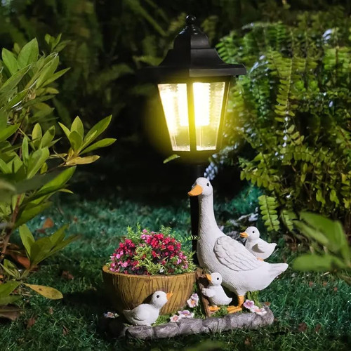 Garden duck statues - garden,