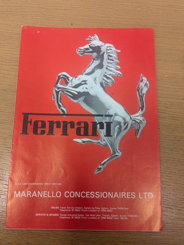 Ferrari sales literature circa