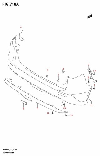 Suzuki genuine garnish rear - genuine,