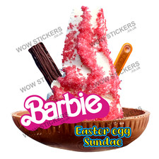 Ice cream van sticker Barbie