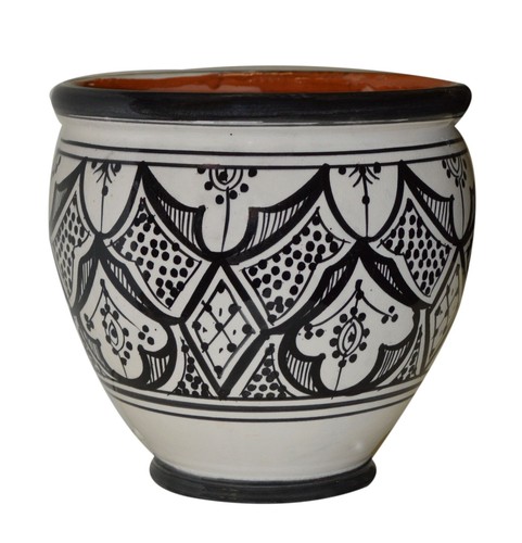 Flower pot moroccan - flower, handmade
