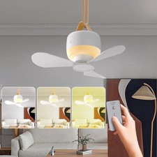 Portable Ceiling Fan Camping Tent Fan 3600mAh USB Rechargeable with LED Light