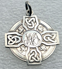 Dublin Irish Silver Medal - 1932 Celtic Bible Scripture Medal -Ireland Hallmarks
