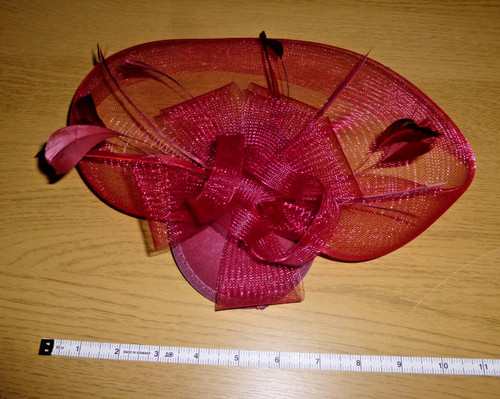 Burgundy wine fascinator - burgundy,
