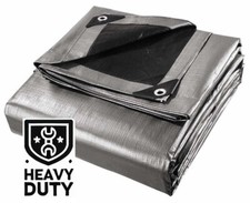 Tarpaulin Extra Heavy Duty Waterproof  Cover Tarp Ground Sheet Mesh 320GSM