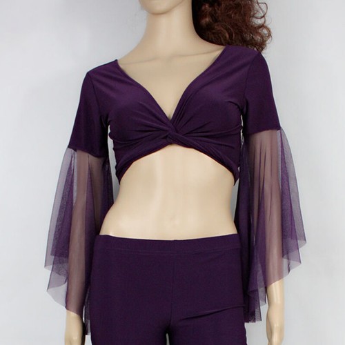 Lace sleeved cotton - sleeved, belly