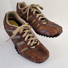 Skechers Urban Track Brown 60449  Leather Oxford Casual Shoe Men's Size 8.5