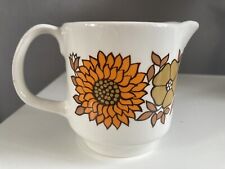 Arklow Pottery Vintage  Jug Sunflower Pattern Ironstone Irish