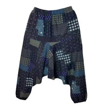 Mens Vintage Hippy Boho Aladdin Harem Wideleg Ninja Pants Trousers Cotton Blend