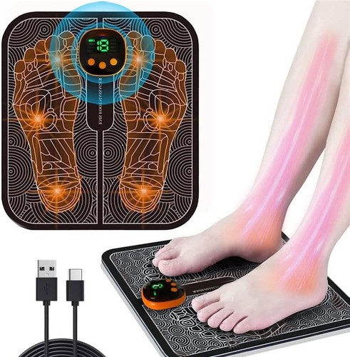 Portable ems foot massager mat - foot,