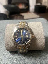 Vintage Sekonda Blue Face Date Quartz Watch Untested