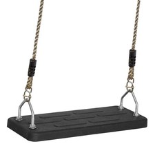 Heavy Duty Rubber Swing Seat With Rope & Clasps For Outdoor Kids Playground