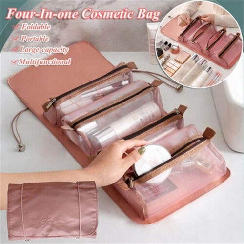 Wash bag makeup case roll - makeup, roll-up