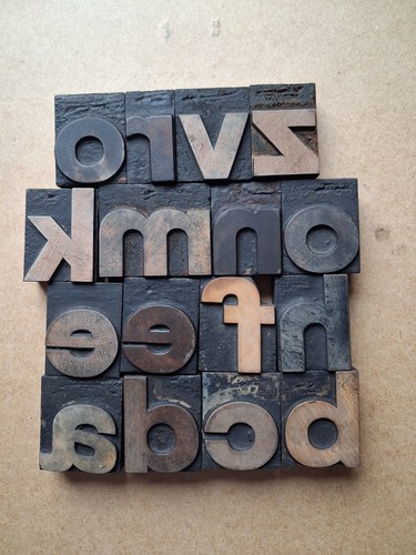 Vintage wooden letterpress - wooden,