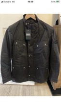 Barbour International Duke Wax Jacket RusticBrown RRP £299 Measurement in photos