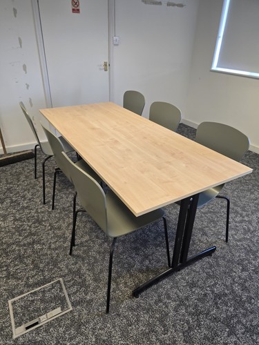 Canteen table and - canteen, olive
