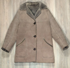 Nurseys Sheepskin Coat Women's Size 34 Tan Brown Vintage