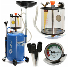 80L LARGE AIR OIL DRAIN DRAINER TANK 21 GALLON WASTE COLLECT PORTABLE