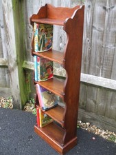 Antique oak slimline bookcase