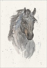 Original Watercolour Painting Of A Horse Equestrian Contemporary Wall Art A4