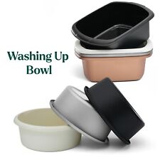 Washing Up Bowl Plastic Circular Rectangular Kitchen Basin Sink Small & Large