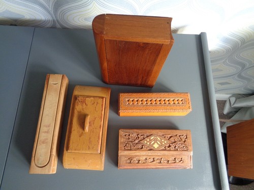 Vintage wooden boxes puzzle - boxes,,