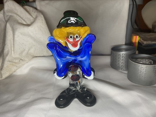 Murano glass clown figurine - murano,