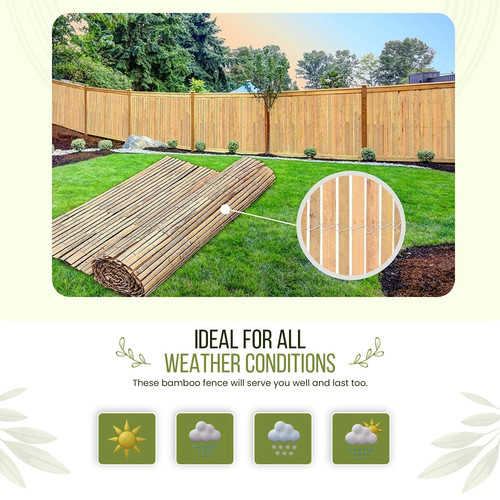 Bamboo slat fence - bamboo,