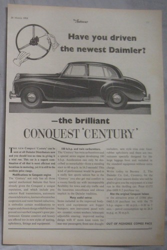 1954 daimler conquest original - conquest,