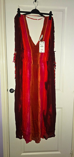 Zara neck sleeveless maxi - v-neck,