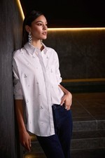 Joseph Ribkoff 254924 White Blouse With Rhinestones Original Price £169.00