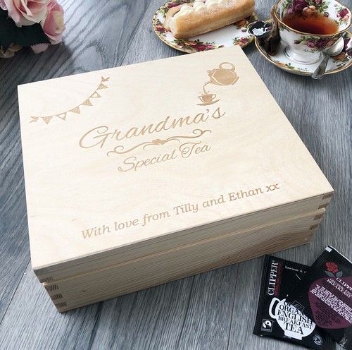 Personalised tea box - personalised,