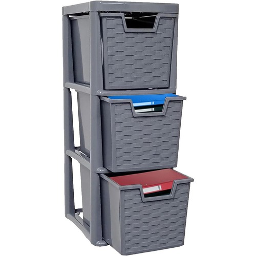 Tier drawer rattan effect - 3,