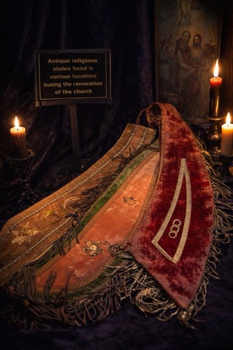 Antique church vestments stole - antique,