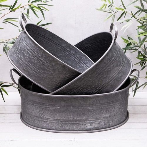 Large oval metal - garden, tubs