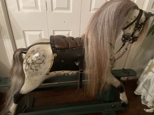 Wooden rocking horse - wooden, vintage