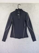 CRIVIT Womens Black 1/4 Zip Longsleeve Running Top Size S/UK 8-10 BNWT